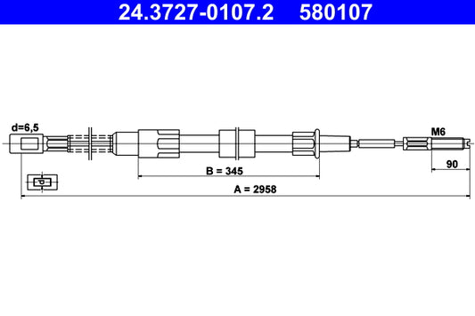 BOSCH 1987477846 Parking Brake Cable Pull