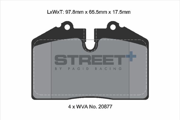 PAGID Racing T8002SP2001 STREET+ Brake Pads