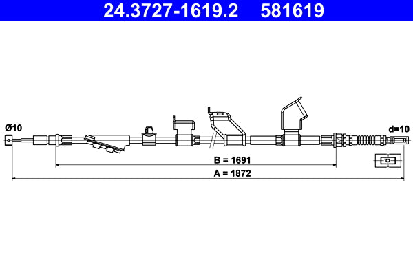 BOSCH 1987477058 Parking Brake Cable Pull