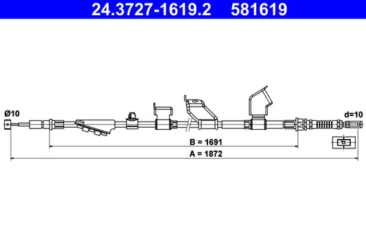 BOSCH 1987477058 Parking Brake Cable Pull
