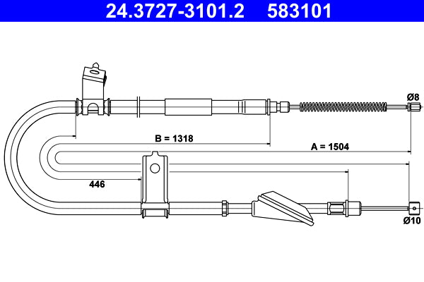 BOSCH 1987482201 Parking Brake Cable Pull