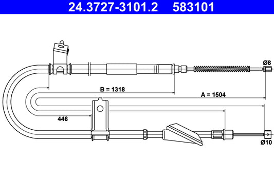 BOSCH 1987482201 Parking Brake Cable Pull