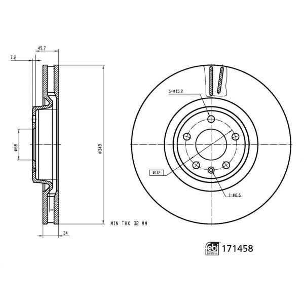 FEBI BILSTEIN FE171458 Brake Disc