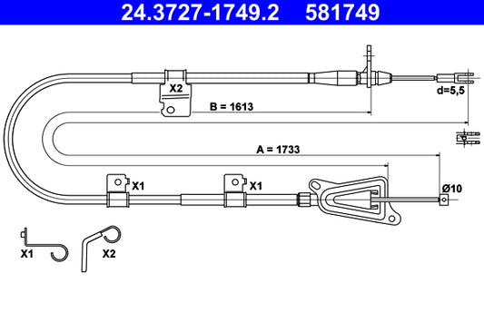 BOSCH 1987482590 Parking Brake Cable Pull
