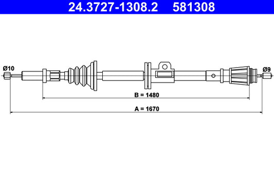 BOSCH 1987482001 Parking Brake Cable Pull