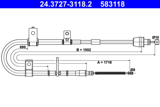 BOSCH 1987482583 Parking Brake Cable Pull