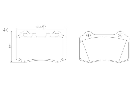 BOGAP P8210117 Brake Pad Set, Disc Brake | ML Performance Car Parts