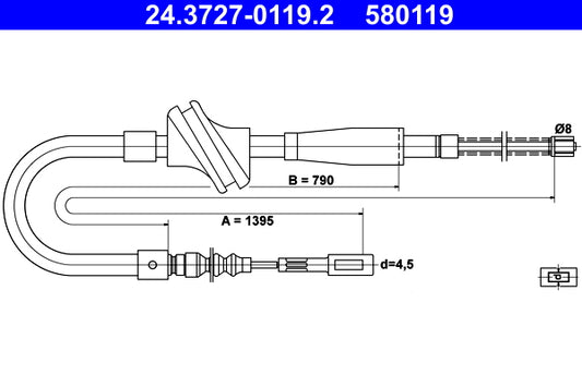 BOSCH 1987477958 Parking Brake Cable Pull
