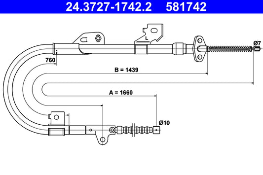 BOSCH 1987477441 Parking Brake Cable Pull