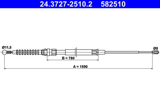 BOSCH 1987482393 Parking Brake Cable Pull