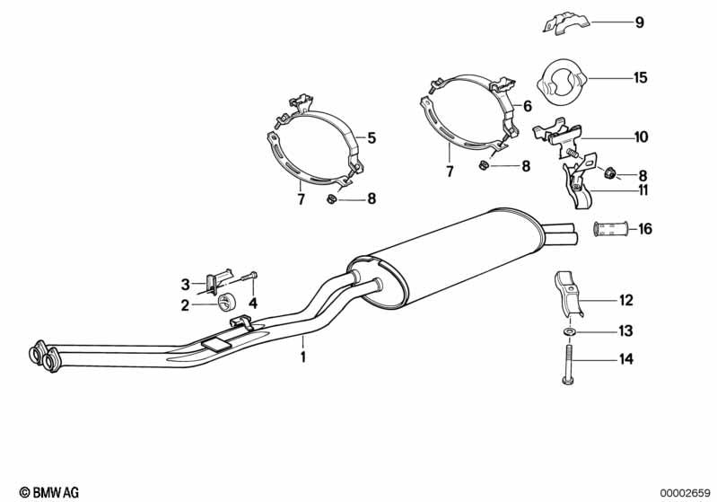 Genuine BMW 18101719248 Rear Muffler | ML Performance UK Car Parts