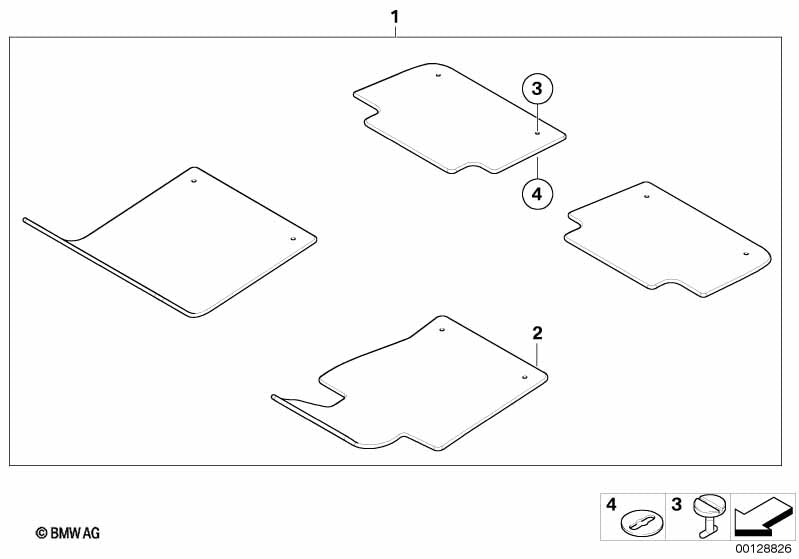 Genuine BMW 51478228209 Set Of Floor Mats Velours ANTHRAZIT | ML Performance UK Car Parts