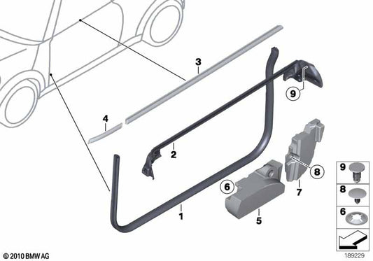 Genuine BMW 51767371476 Front Right Door Seal | ML Performance UK Car Parts
