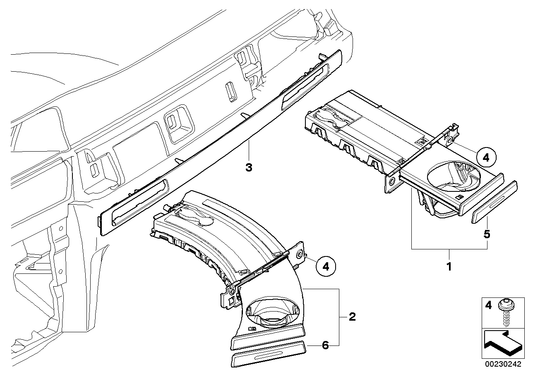 Genuine BMW 51459174146 E92 E93 Cup Holder Left CHROM CREAMBGE. (Inc. 323i, 330i & 320i)