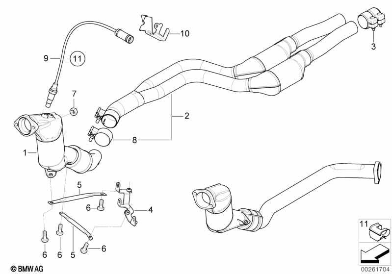 Genuine BMW 18307786161 Rp Catalytic Converter | ML Performance UK Car Parts