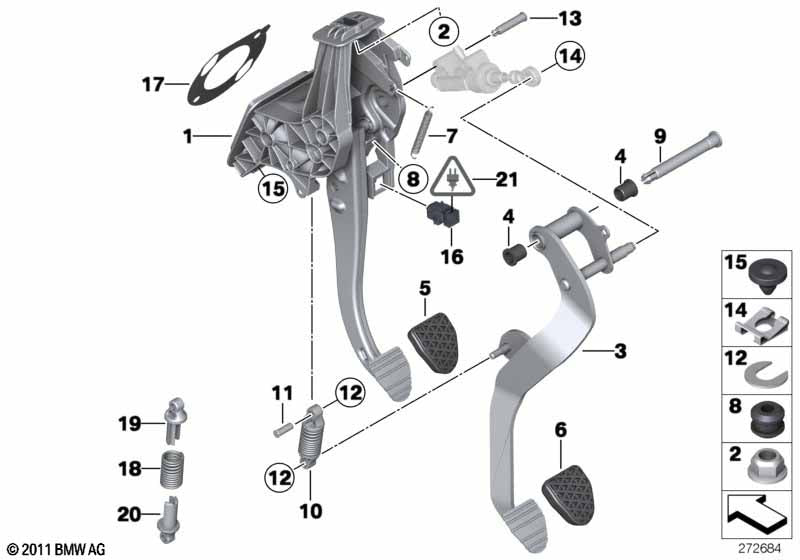 Genuine BMW 35316868083 Clutch Pedal | ML Performance UK Car Parts