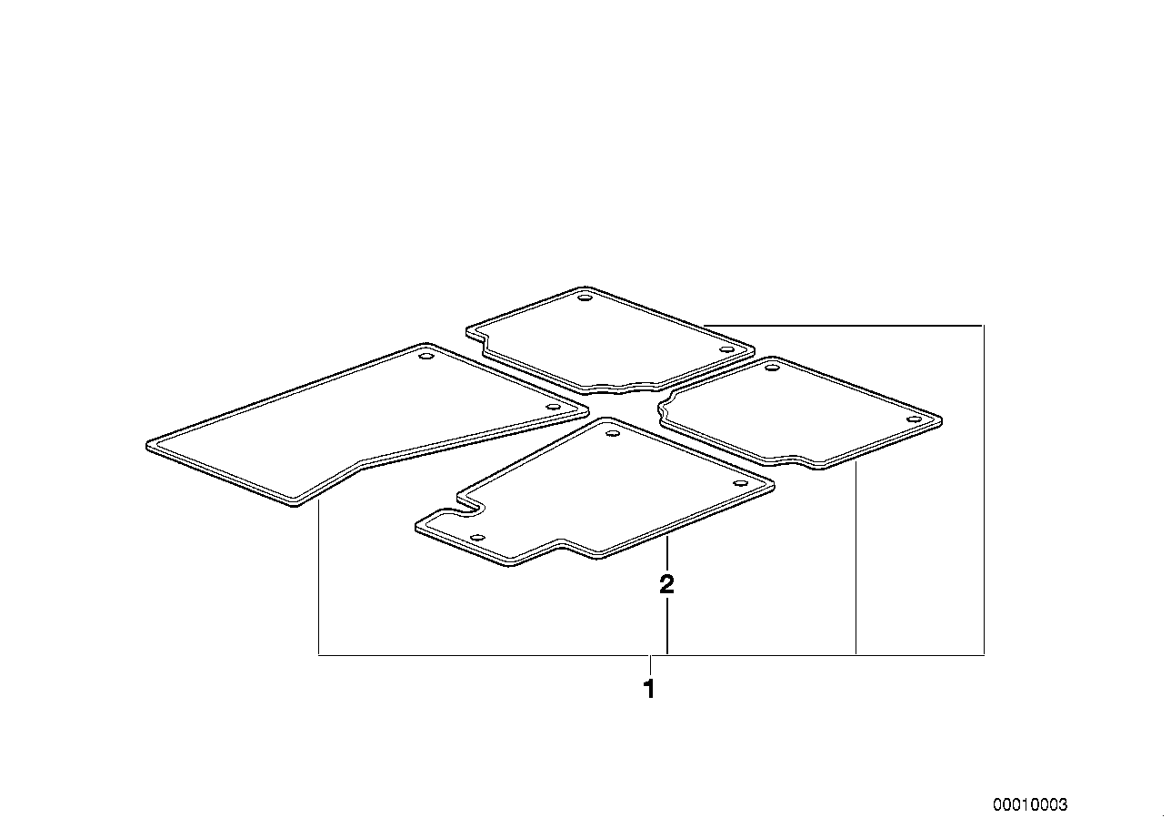 Genuine BMW 82549402277 Set Of Floor Mats Velours ANTHRAZIT | ML Performance UK Car Parts