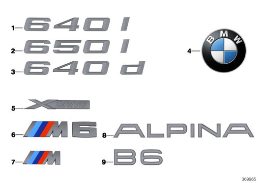 Genuine BMW 51148060405 Label - M6 - | ML Performance UK Car Parts