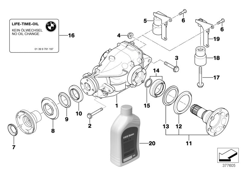 Genuine BMW 33107505394 Exch. Final Drive I=3,38 | ML Performance UK Car Parts