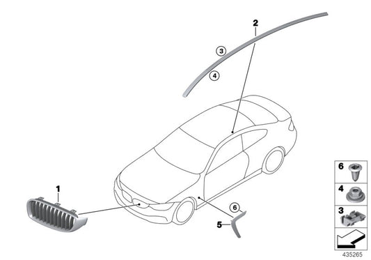 Genuine BMW 51747494356 Side Panel Air Duct, Primed, Fr. Right | ML Performance UK Car Parts