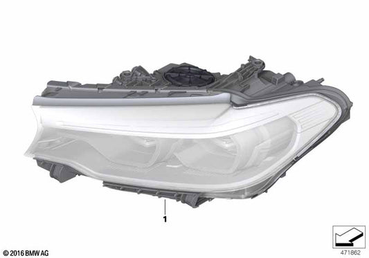 Genuine BMW 63117214963 Headlight, Led, Ahl, High, Left ICON LIGHT | ML Performance UK Car Parts