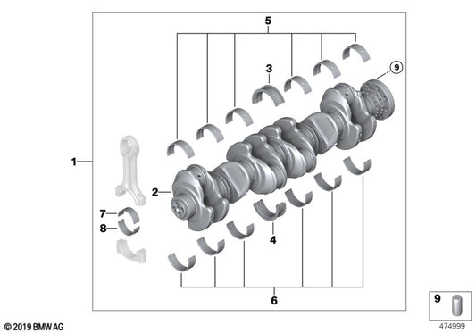 Genuine BMW 11217812954 Crankshaft Without Bearing Shells | ML Performance UK Car Parts