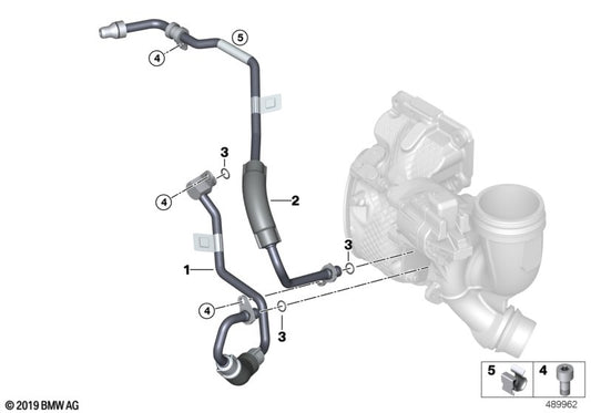 Genuine BMW 11539488189 Coolant Return Line | ML Performance UK Car Parts