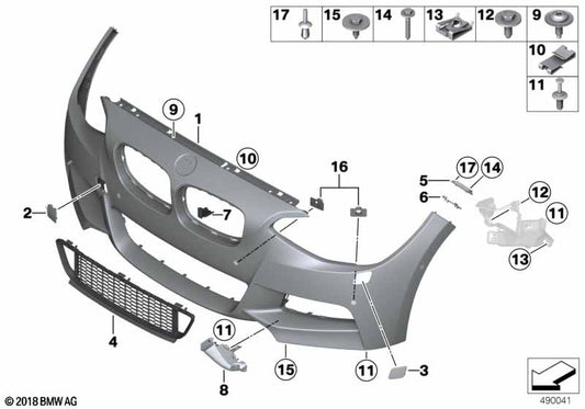 Genuine BMW 51118058064 Trim Cover, Bumper, Primed, Front -M- SRA UND PMA | ML Performance UK Car Parts