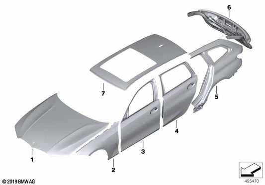 Genuine BMW 41517482281 Door Rear Left | ML Performance UK Car Parts