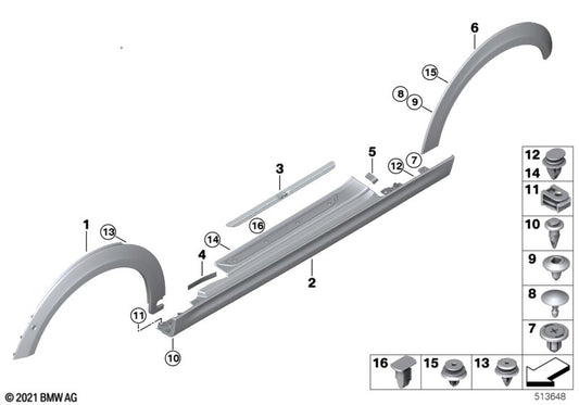 Genuine BMW 51775A3C805 Trim, Wheel Arch, Front Left BEV PMA | ML Performance UK Car Parts
