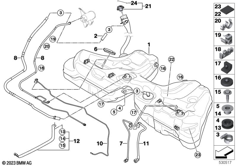 Genuine BMW 16146750466 Adapter For Fuel Tank | ML Performance UK Car Parts
