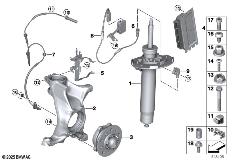 Genuine BMW 31108095643 Wheel Hub With Bearing, Front | ML Performance UK Car Parts