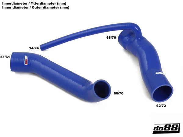 DO88 DO88-KIT106 Audi Quattro 10v 2.2 Turbo (see descr) Intercooler Hoses