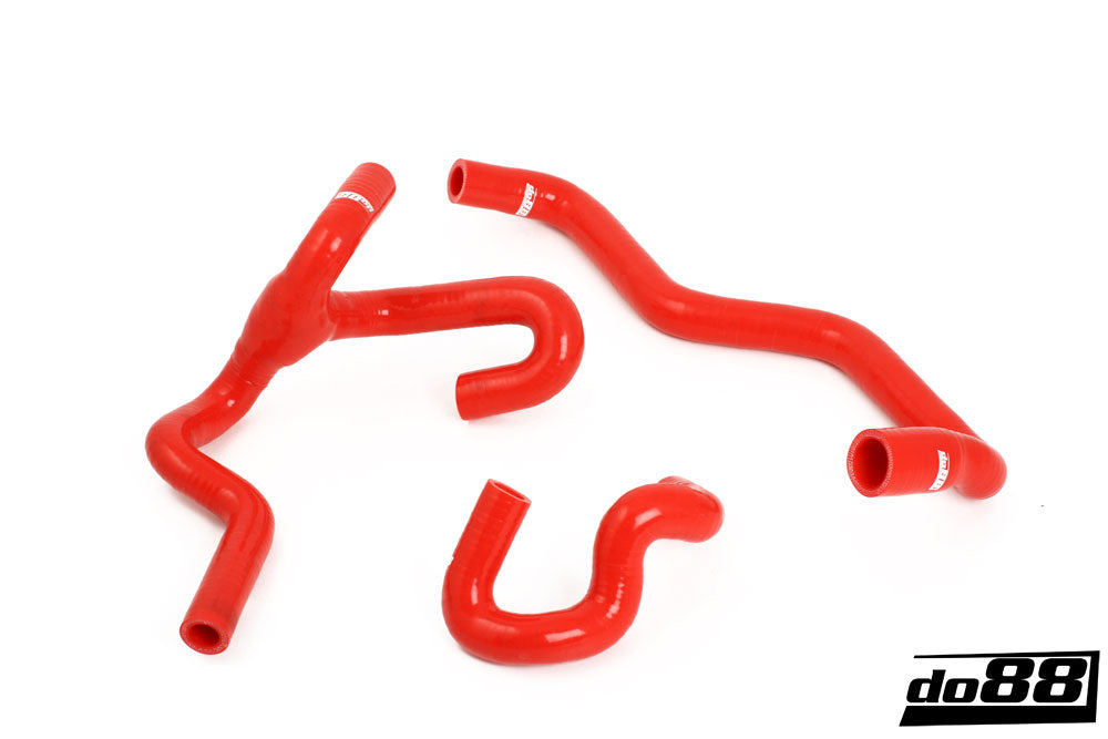 DO88 do88-kit121R SAAB 9-5 98-10 Heater hoses for cars with water valve Red