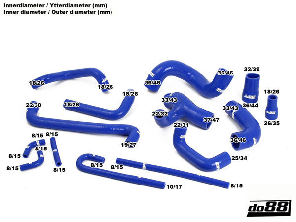 DO88 DO88-KIT130 BMW M3 E30 1986 to 1992 Coolant Hose Kit