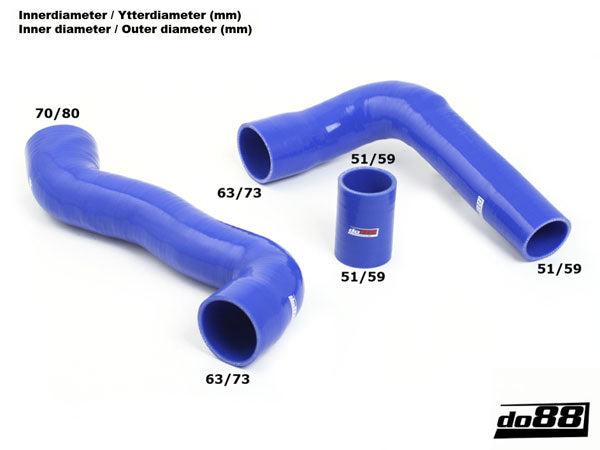 DO88 DO88-KIT137-US Ford Focus RS MKll 2009 to 2011 2.5T Boost Hoses (Symposer delete)