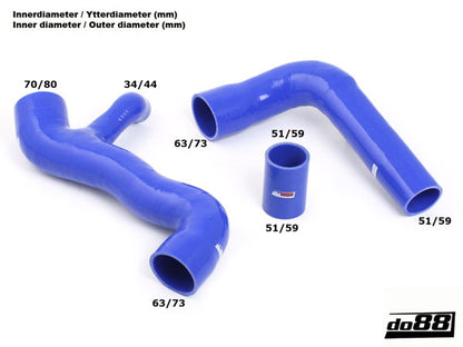 DO88 DO88-KIT137-MS Ford Focus RS MKll 2009 to 2011 2.5T Boost Hoses (with Symposer)