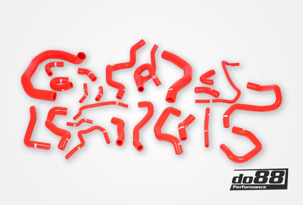DO88 do88-kit187R AUDI SEAT SKODA VW 1.8 / 2.0 TSI (MQB) Coolant hoses (24 pcs) Red