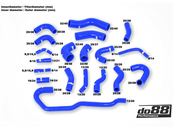 DO88 KIT191 Audi RS6 C5 2002-2004 Coolant Hoses