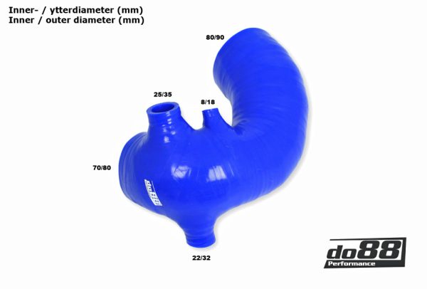 DO88 DO88-KIT202 Audi S2 ABY 1992 1996 2.2T (230bhp) Silicone Turbo Intake Hose 70mm