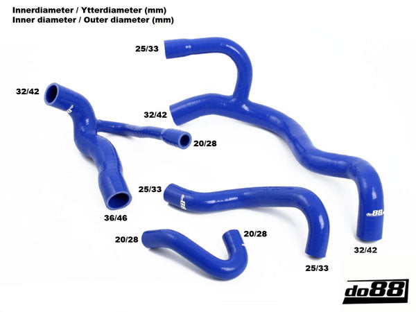 DO88 DO88-KIT54-ABY Audi S2, RS2 1992 1996 2.2T (230bhp/316bhp) Coolant Hose Kit