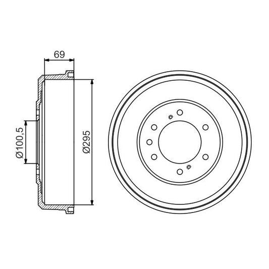 BOSCH 0986477165 Brake Drum
