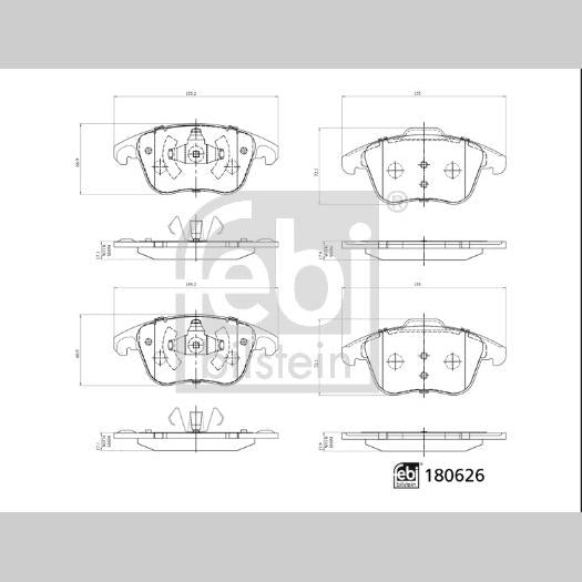 FEBI BILSTEIN FE180626 Disc Brake Brake Pad Set