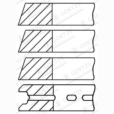 GOETZE 08-520600-00 Piston Ring Kit
