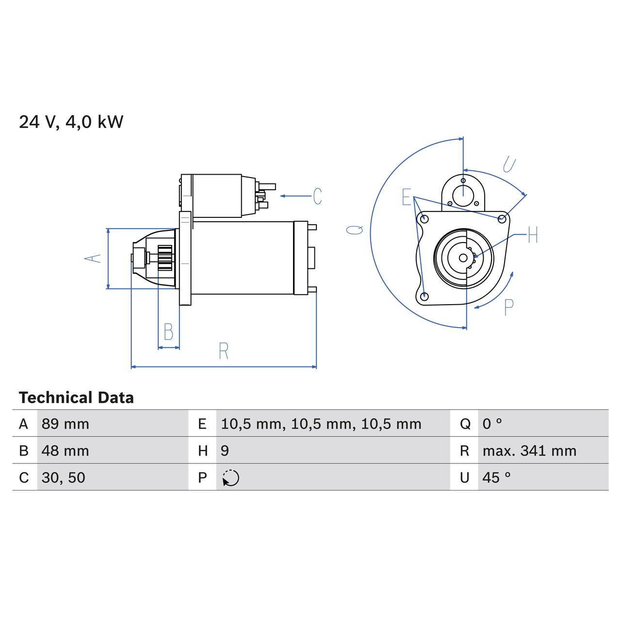 BOSCH 0986011280 Starter