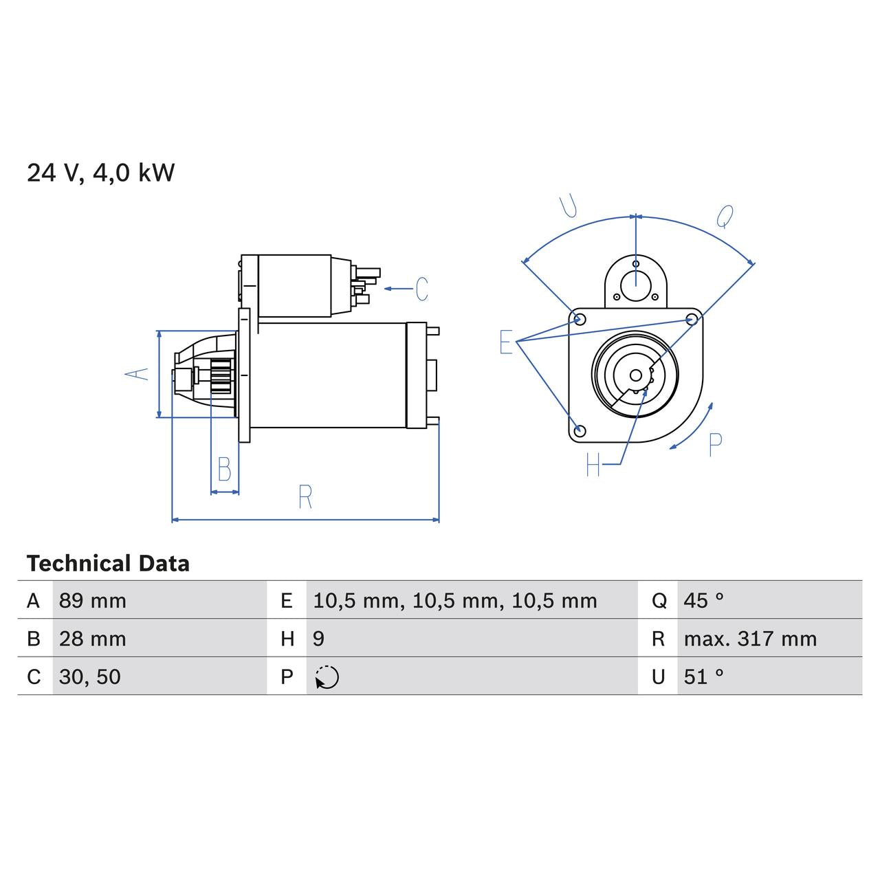 BOSCH 0986021000 Starter