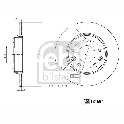 FEBI BILSTEIN FE184694 Brake Disc