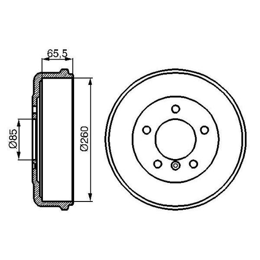 BOSCH 0986477038 Brake Drum