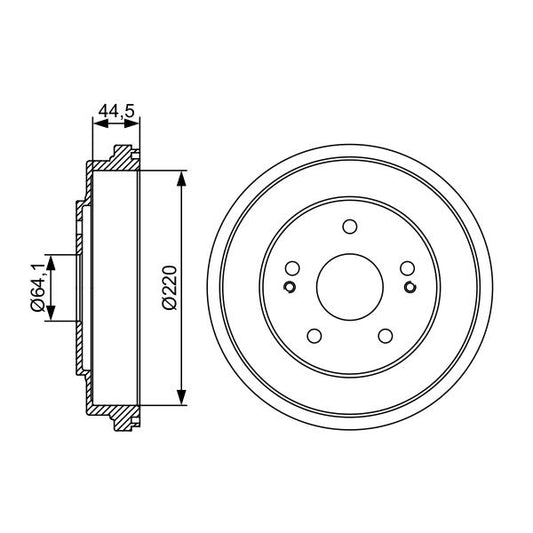 BOSCH 0986477147 Brake Drum