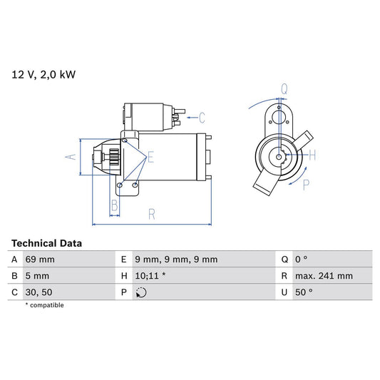 BOSCH 0986022670 Starter